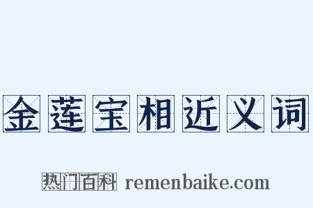 金莲宝相近义词是什么意思的图片